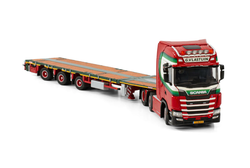 WSI SCANIA S HIGHLINE CS20H 6X2 TWIN STEER NOOTEBOOM MEGA TRAILER - 3 AXLE G. Vlastuin 1:50 Truck Pre-built Model
