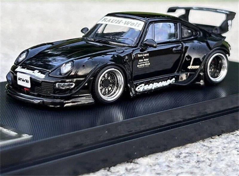 1:64 Porsche 911 RWB 993 Metallic Black SW DIECAST Model