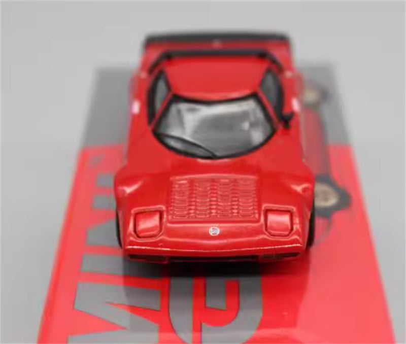 MINIGT Lancia Stratos HF Stradale Rosso Arancio left-hand drive red color box packaging 1:64 Car Pre-built Model view6