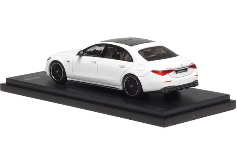 Almost Real Mercedes - AMG S 63 E Performance 2023 Opalith white bright 1:64 Car Pre-built Airliner Model Display view2