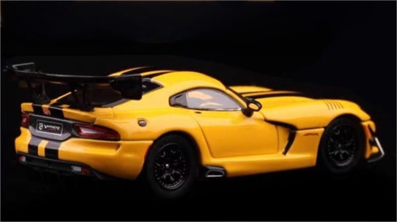Hone Model Dodge VIPER ACR Yellow Limited Edition 399PCS ONLY 1:64 car Pre-built Model view2