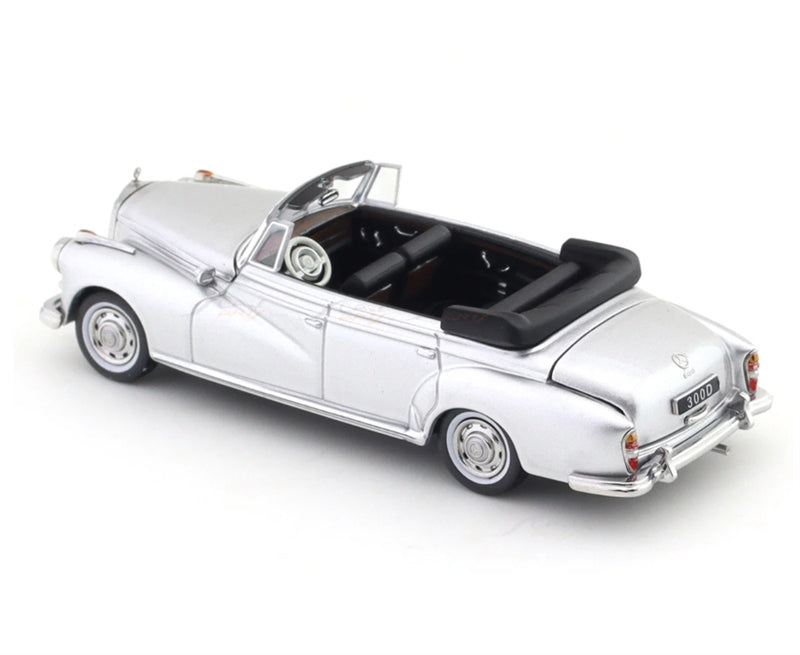 GFCC Mercedes Benz 300D 1959 Convertible silver LHD 1:64 car Pre-built Model view4