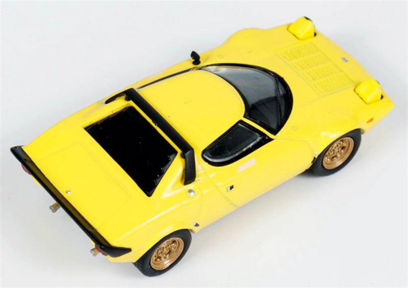 MINIGT Lancia Stratos HF Stradale Giallo FLY Standing lamp version color box packaging 1:64 Car Pre-built Model view4