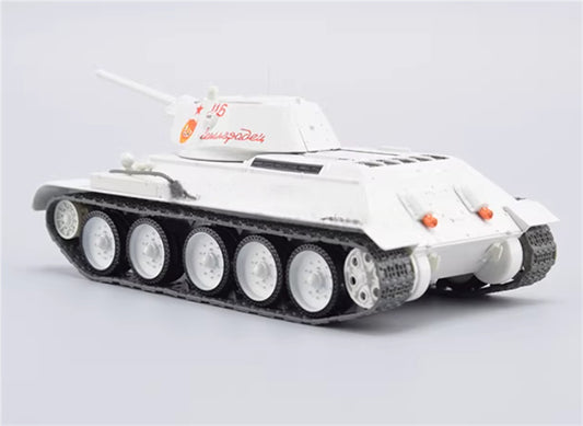 Modimio Soviet medium tank T-34-76 (1942) White coating 1:43 Tank Pre-built Airliner Model Display view2
