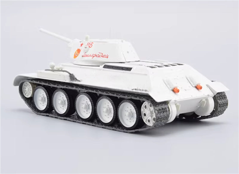 Modimio Soviet medium tank T-34-76 (1942) White coating 1:43 Tank Pre-built Airliner Model Display view2