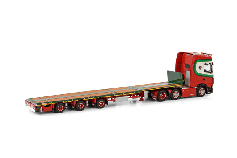 WSI SCANIA S HIGHLINE CS20H 6X2 TWIN STEER NOOTEBOOM MEGA TRAILER - 3 AXLE G. Vlastuin 1:50 Truck Pre-built Model