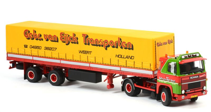 WSI Scania 1 Classic tilt trailer (2 as) Gebr. Van Eijck Transporten 1:50 Truck Pre-built Model
