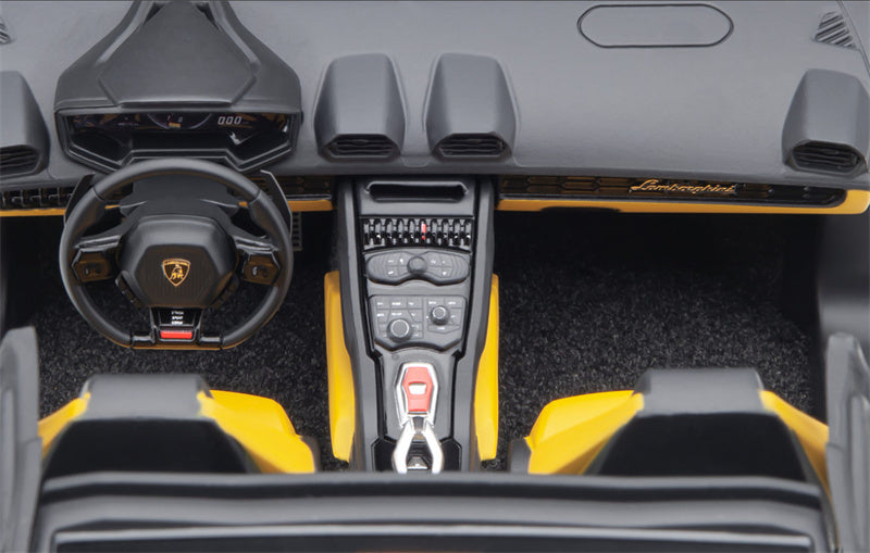 AUTOART Lamborghini HURACAN GT supercar yellow LBWK AirREX Liberty Walk AK-produce LB PERFORMANCE 1:18 Car Pre-built Model view3