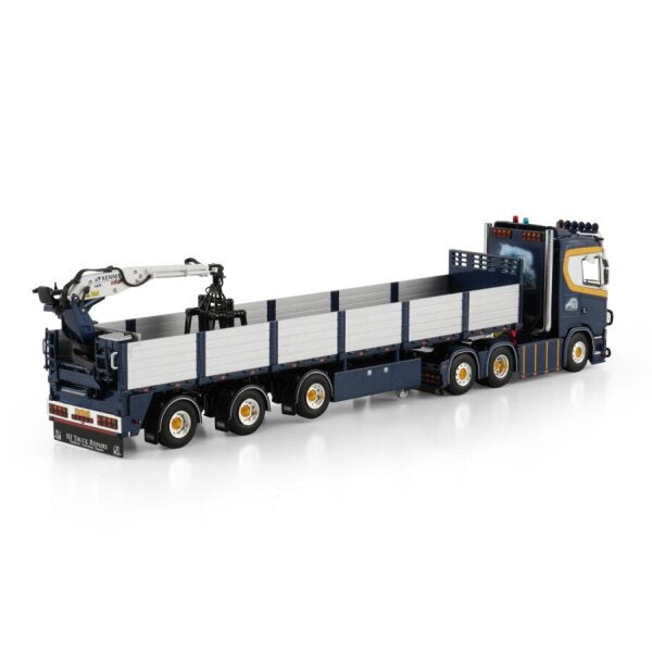 1:50 SCANIA HENRI BAUMAN S CS20N 6X2 BRICK TRAILER 3 AXLE WSI Diecast Model