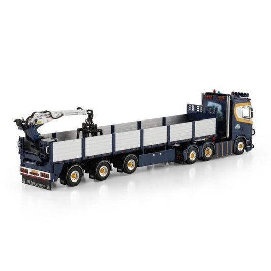 1:50 SCANIA HENRI BAUMAN S CS20N 6X2 BRICK TRAILER 3 AXLE WSI Diecast Model