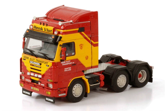 WSI  SCANIA 3 SERIES STREAMLINE 6X2 TWINSTEER HENK VLOT TRANSPORT 1:50 Truck Pre-built Model