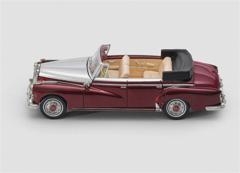 Mortal Model Mercedes Benz TYP 300D Cabriolet W189 Red Silver Double Limited Edition 799PCS ONLY LHD 1:64 car Pre-built Model view4
