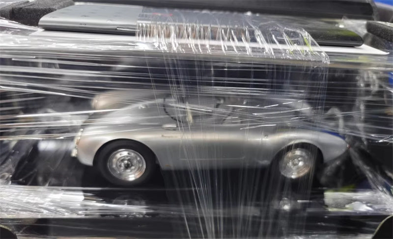 1:18 Porsche 550 SPYDER Silver Amalgam convertible Resin Car Model view6