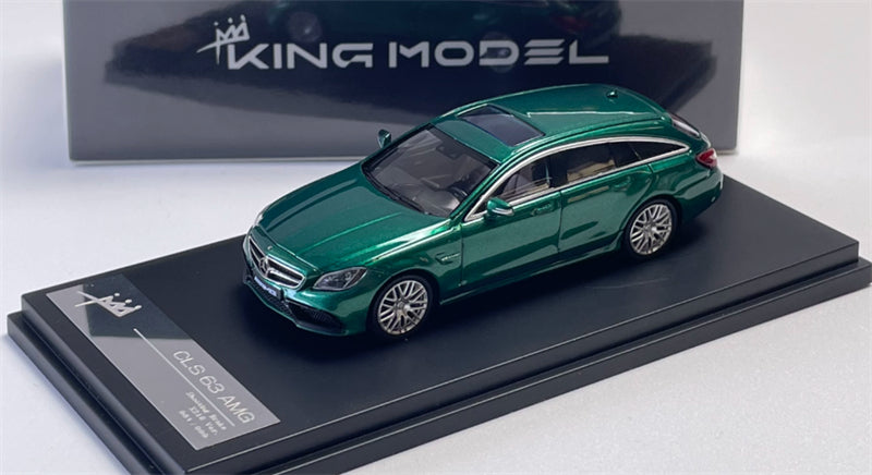 1:64 Mercedes-Benz AMG CLS 63 metallic green KING MODEL Shooting Brake Limited Edition 999PCS ONLY DIECAST Civil Car Model