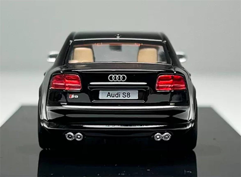 1:64 Audi S8 (D3) 2008 black MOTORHELIX GruppeM Racing DIECAST Civil Car Model