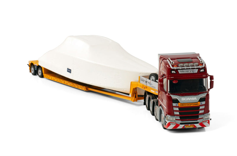WSI SCANIA S HIGHLINE 8X4 LOW LOADER | EURO - 2 AXLE Van de Wetering Transport 1:50 DIECAST Truck Lorry