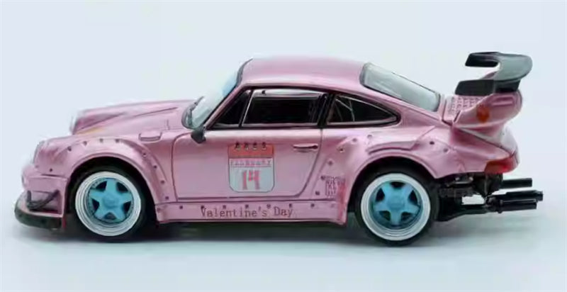 1:64 Porsche RWB 930 2026 Model model Valentine's Day Special Edition DIECAST Civil Car Model