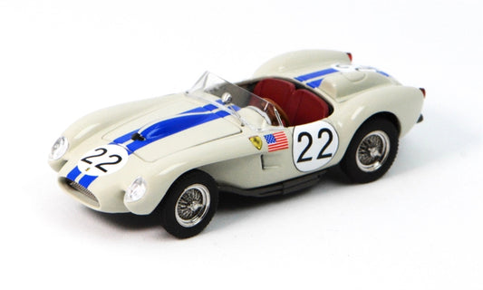 GFCC 1957 Ferrari 250 Testa Rossa Racing Gray White #22 LHD 1:64 car Pre-built Model view1