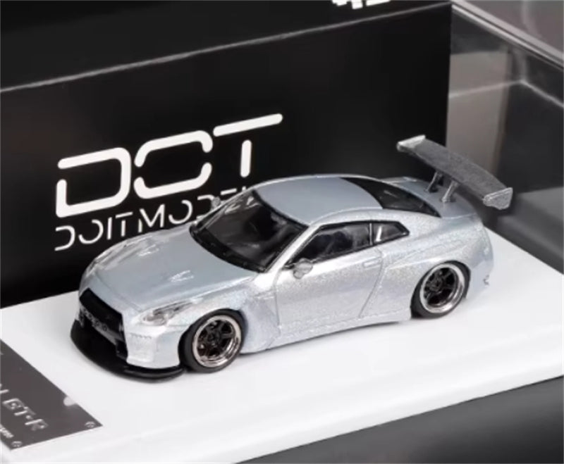 DOT Nissan GT-R R35 Pandem Rocket Bunny Magic Colour white 1:64 Car Pre-built Model