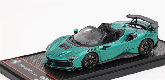 1:43 BBR MODELS Ferrari SF90 XX Spider Convertible Green Jewel LTD 60PCS view1