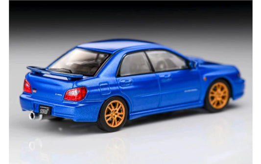 1:64 Subaru Impreza WRX STi 7 generations Blue - Golden Wheel Furuya sedan version DIECAST Model