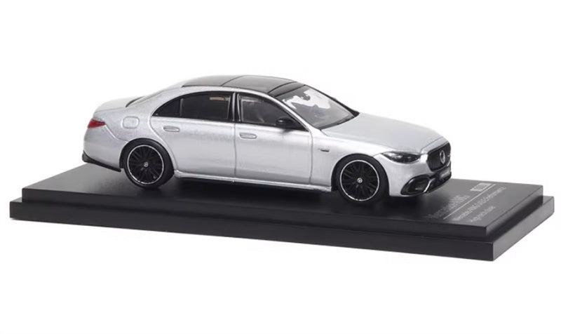 Almost Real Mercedes - AMG S 63 E Performance 2023 silver 1:64 Car Pre-built Airliner Model Display view5