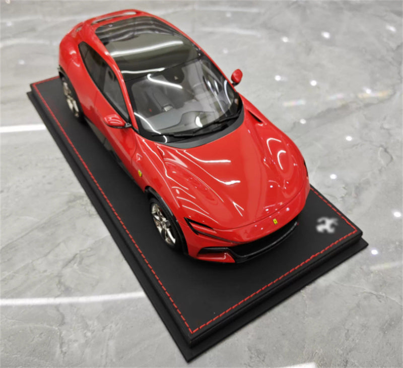 BBR MODELS Ferrari Purosangue V12 SUV Standard Red Electroplating wheel red calipers Limited Edition 20PCS ONLY Leather base 1:18 Car Pre-built Model view4
