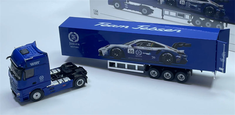 1:64 Mercedes-Benz CUP#55 Blue MODERNART DIECAST Trailer & Tractor Model