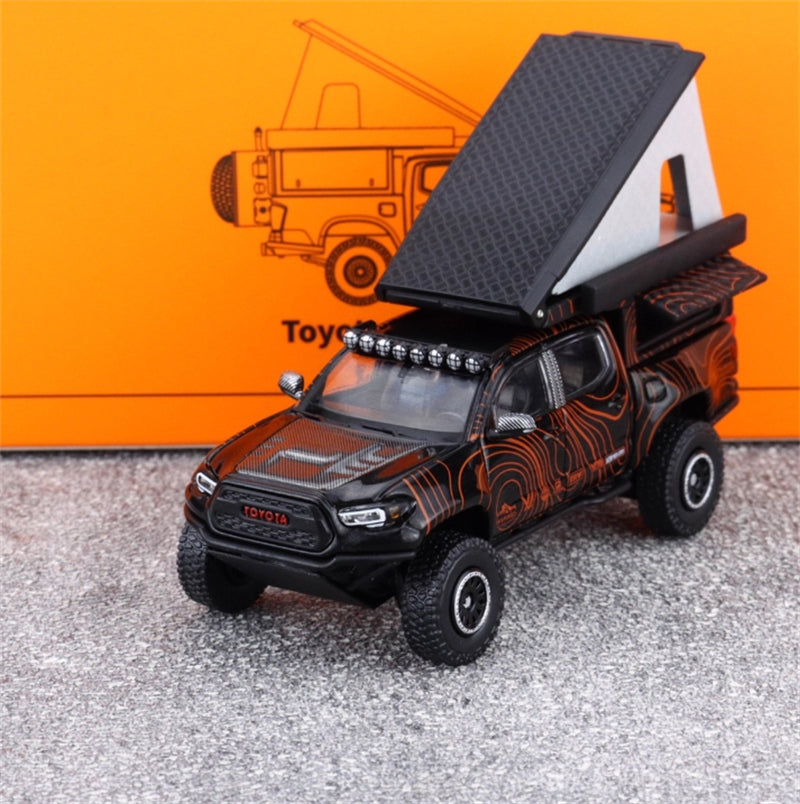 GCD TOYOTA Tacoma Camper Off-Road SUV Black LHD 1:64 Truck Pre-built Model view8
