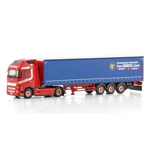 1:50 VOLVO HENDRICKX ZONEN FH5 4X2 CURTAINSIDE TRAILER 3 AXLE WSI   DIECAST Model