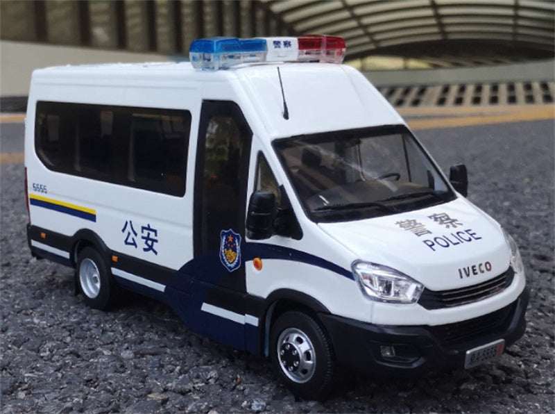 NAVECO Iveco Ousheng Public Security Painting Police Car Edition white 1:24 Car Pre-built Model view3