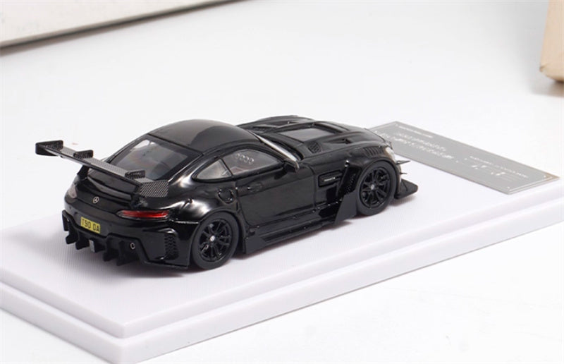 BSC Mercedes AMG GT-S Carbonerre modified big rear wing sports car glossy black Limited Edition 1:64 Car Pre-built Model view2