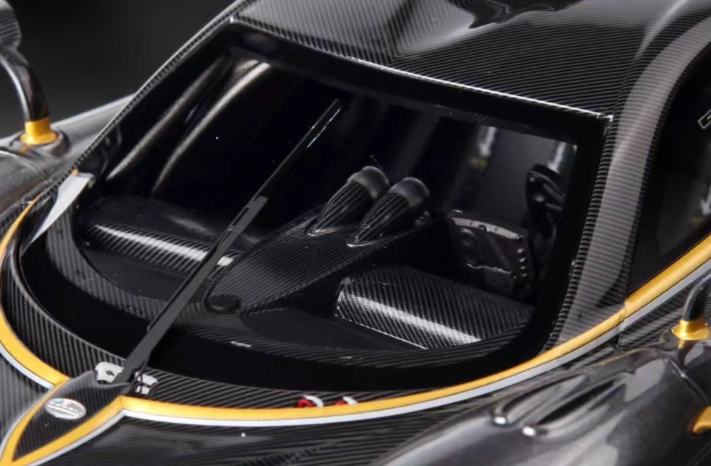 BBR MODELS Pagani Huayra R Limited Edition Metal Grey Pirelli 1:18 Car Pre-built Model view5