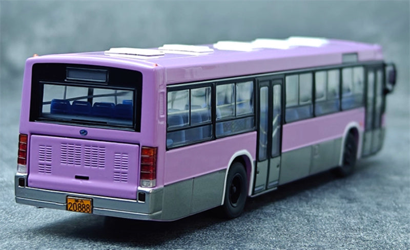 AUTO-GLIMPSE Huanghai DD6121HS City Bus Non air-conditioned version Purple 1:64 Bus Pre-built Model view10