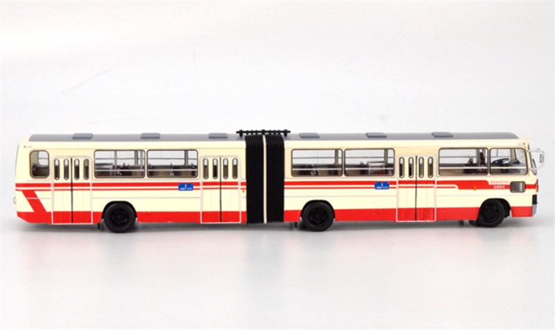 Beijing Public Transport Jinghua BK6170 #1 Blue Road Sign Articulated Bus 1:64 Bus Pre-built Model view6