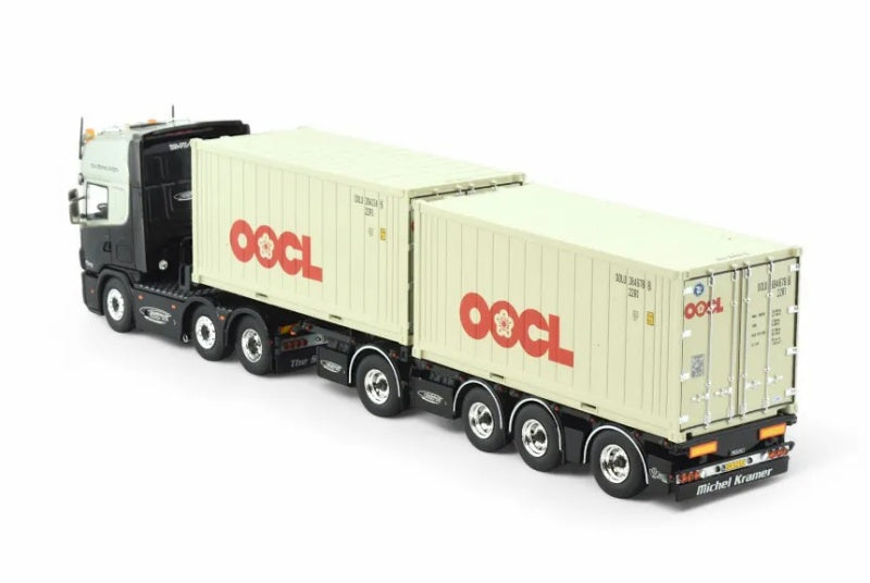 1:50 SCANIA OOCL 4 serie Topline 6x2 met 2x 20ft Michel Kramer TEKNO   DIECAST Model