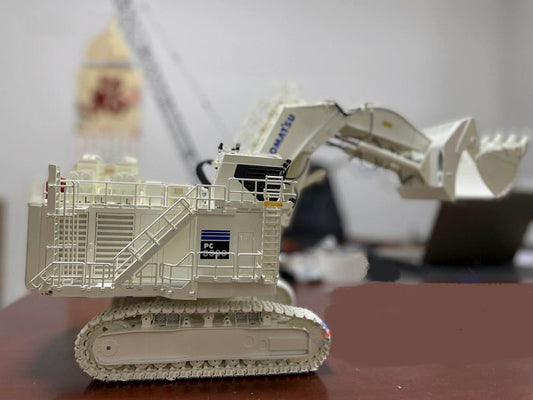 BYMO KOMATSU Excavator PC8000-11 Diesel Shovel white 1:50 DIECAST Truck Lorry