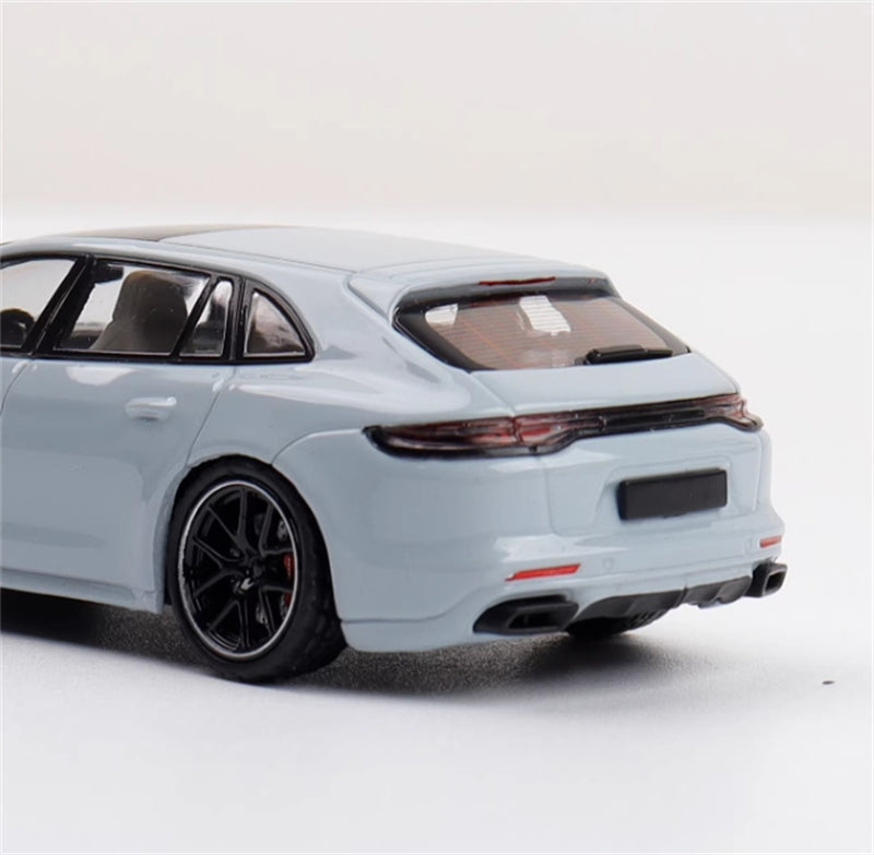 1:64 Porsche Panamera Sport Turismo Travel version Limited Edition 499pcs ONLY  Sky Gray Ghost Player DIECAST Model