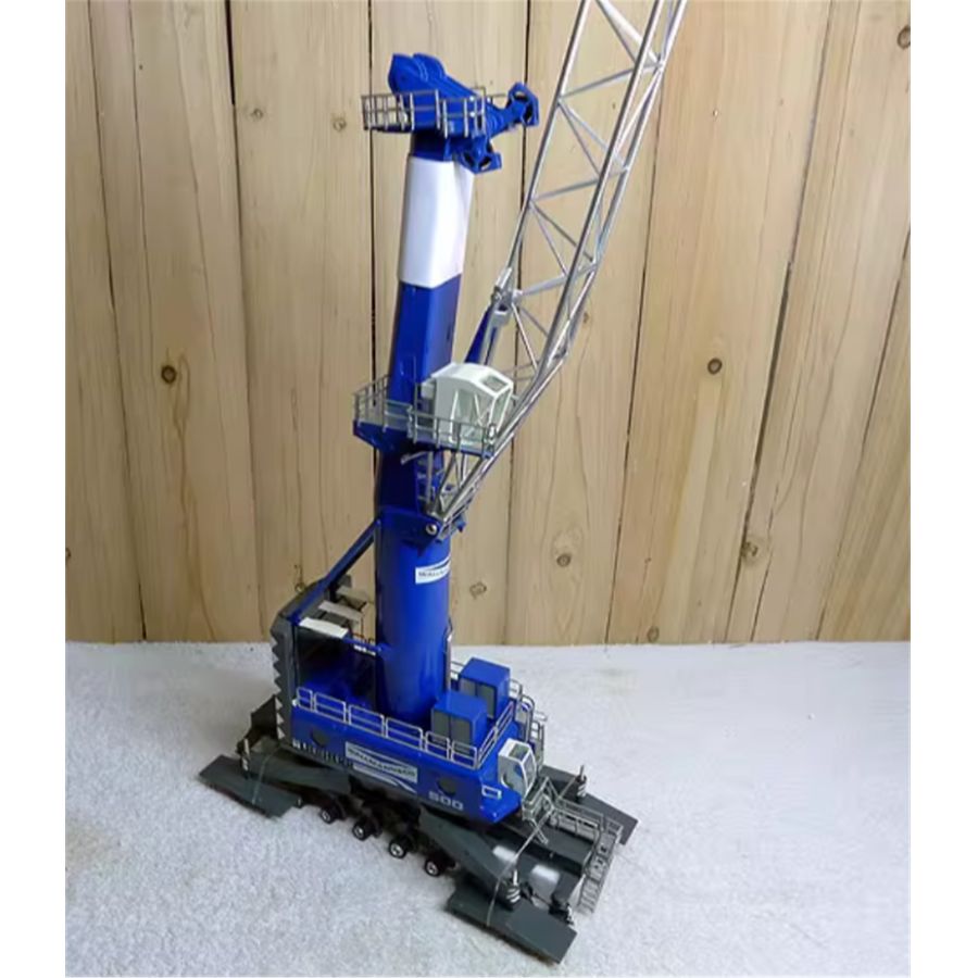 NZG Liebherr LHM 500 Mobile Harbour Wallmann & co Crane blue 1:87 DIECAST Crane Truck