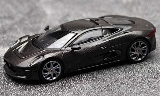 MINIGT Jaguar C-X75 Test Car Carbon patterned black 1:64 Car Pre-built Model view1