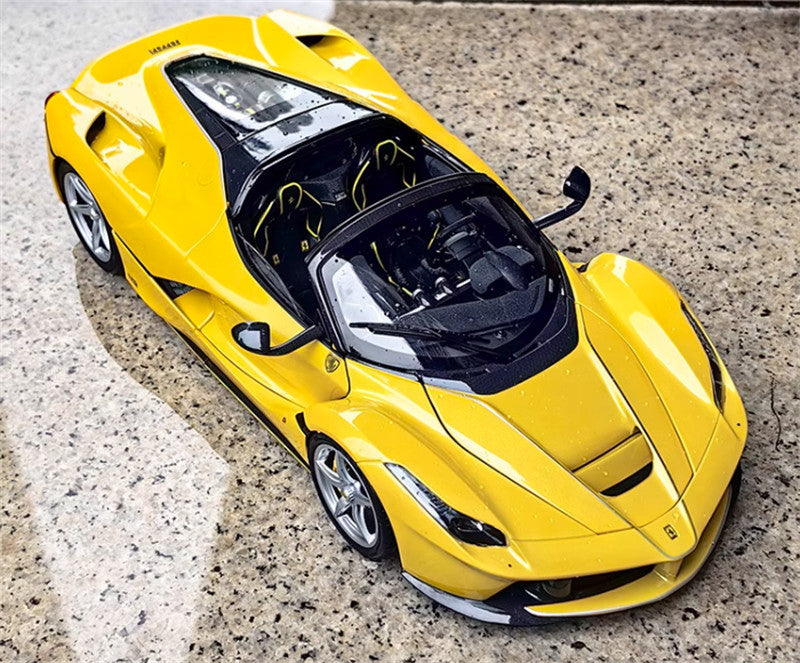 BBR MODELS LAFerrari APERTA Yellow convertible 1/18 DIECAST car