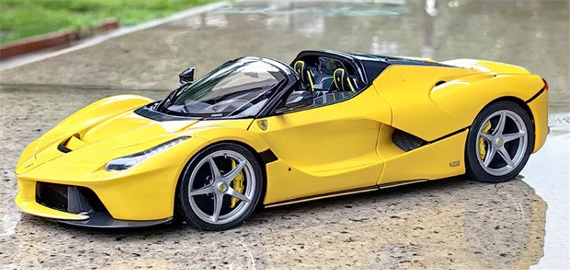 BBR MODELS LAFerrari APERTA Yellow convertible 1/18 DIECAST car