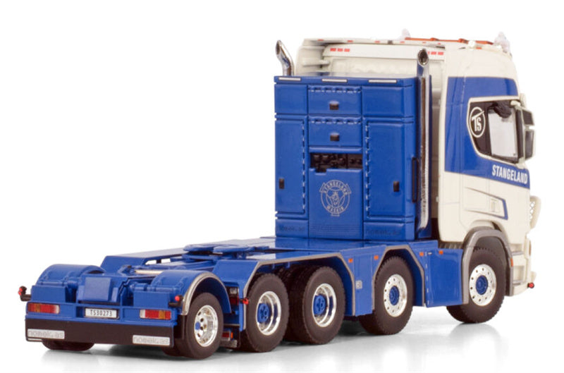 WSI SCANIA R HIGHLINE CR20H 8X4 WITH ADD ON AXLE Stangeland 1:50 Truck Pre-built Model
