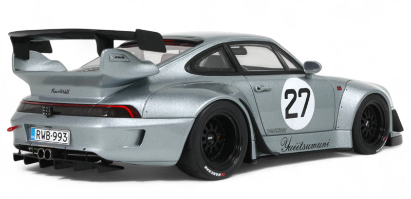 1:18 PORSCHE 911 993 RWB LIBERTY WALK #27 YUIITSUMUNI  silver  GT SPIRIT Limited Edition Resin Car Model