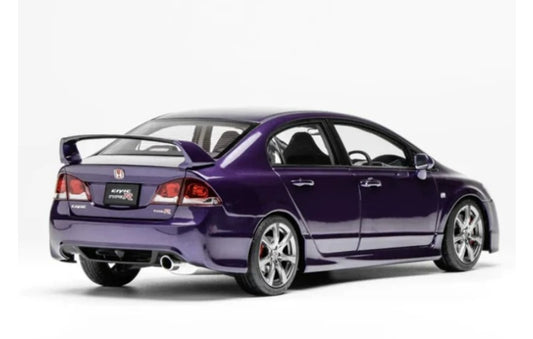 1:18 Honda Civic Type R FD2 Late Version MotorHelix Limited Edition 399PCS ONLY Premium Deep Violet Pearl Diecast Model view2