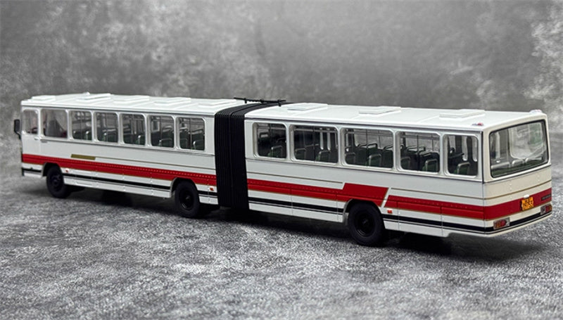 AUTO-GLIMPSE Huanghai DD6170 articulated bus red - white 1:64 Bus Pre-built Model view3