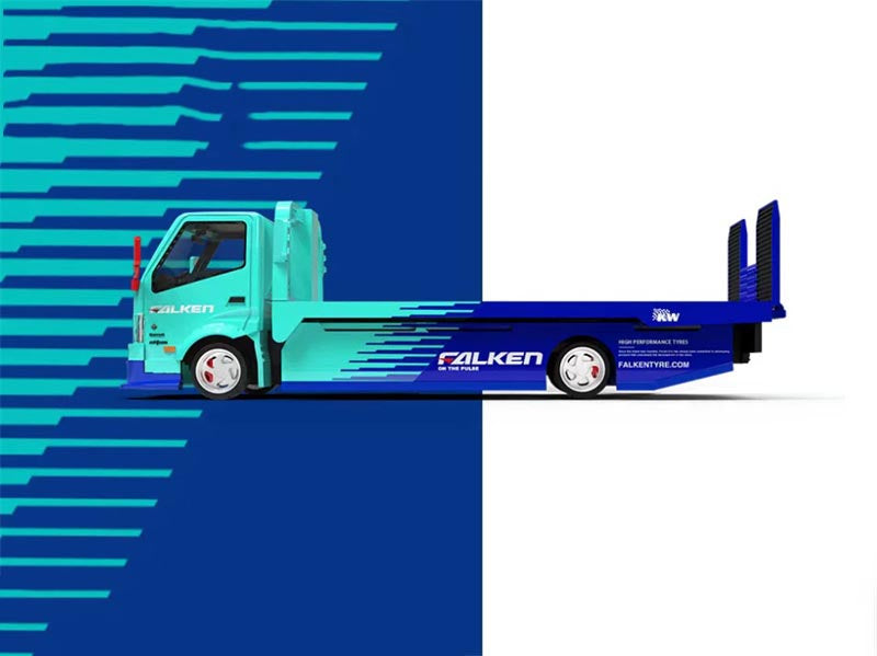 1:64 Hino H300 Falken Cyan Blue COOL.CAR DIECAST Model