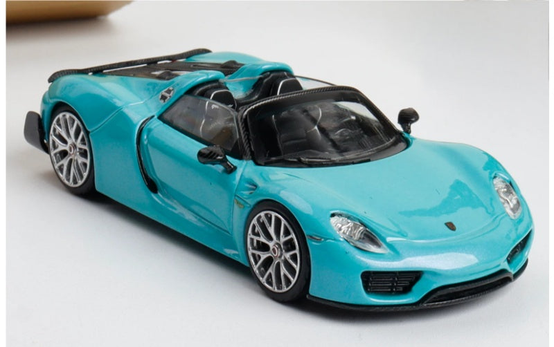 1:64 Porsche 918 Spyder Shimmer Tiffany TOP LUX Convertible DIECAST Car Model