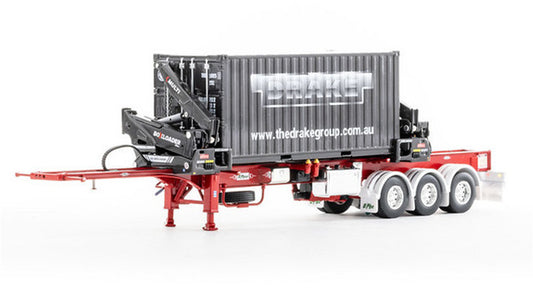 Drake O’Phee BoxLoader Container trailer RED 1/50 DIECAST Truck