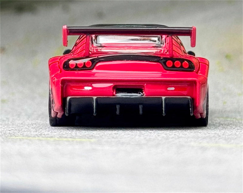 MINIGT Mazda RX-7 LB-Super Silhouette Advan black and red coating color box packaging 1:64 Car Pre-built Model view6